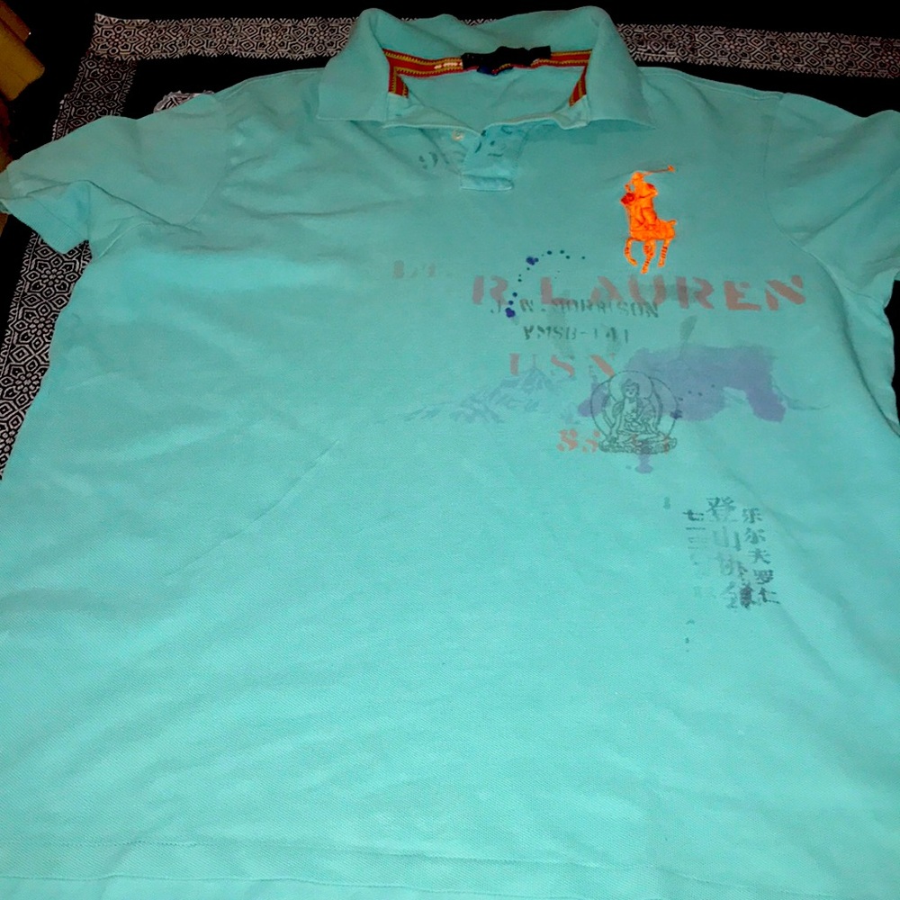 Polo Ralph Lauren “graphic” stained polo